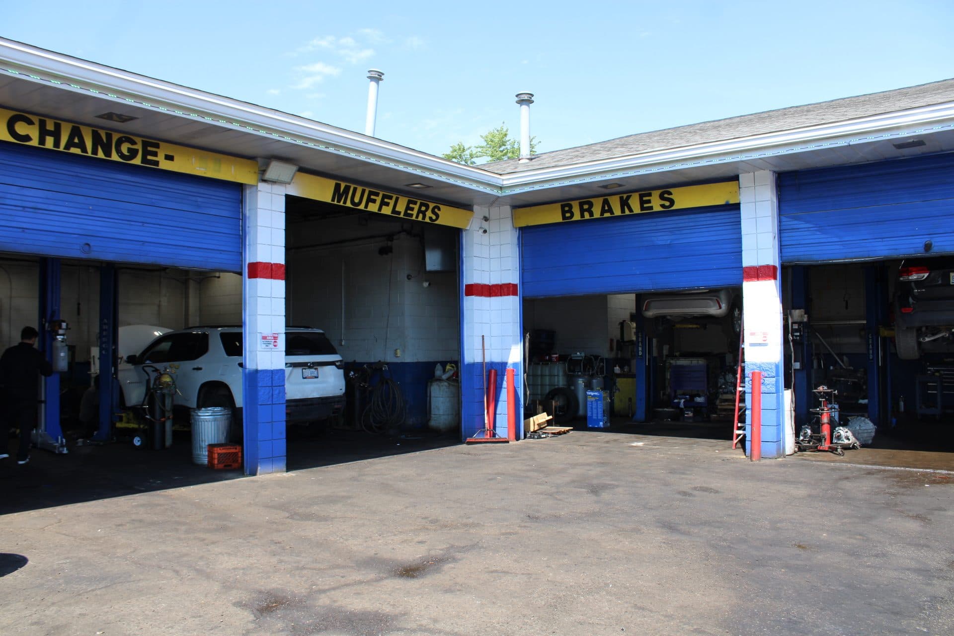 Inside the garage